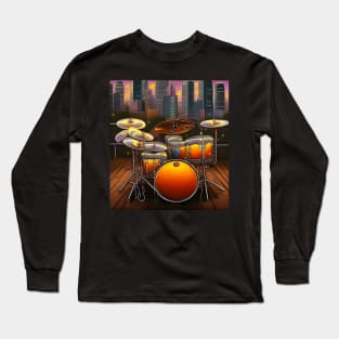 Cool Jazz City - AI Art Long Sleeve T-Shirt